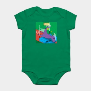 T-Rex Pole Vault Baby Bodysuit